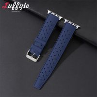 New Silicone Watchband for Apple Watch Ultra 8 7 SE 6 5 4 3 Men Women Sport Breathable Rubber Straps 38/40/41/42/44/45/49mm