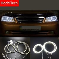 Hochitech สำหรับ Chevrolet Lacetti Optra Nubira 2002 2008 Smd สว่างพิเศษสีขาวนำดวงตานางฟ้า2600lm ชุดแหวนทรงกลดกลางวัน