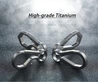 Real Titanium Luxury Chain Men Keychain Ultra Jewelry Holder Buckle Best Gifts Car Accessories