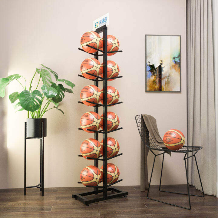 Doublesided 6layer basketball display stand, ball storage stand