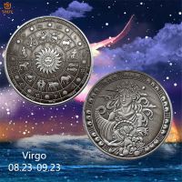 2022 Astrology 12 Constellation Mercury Virgo Rare Bronze Embossed Token Challenge Antique Silver Commemorative Coin/Badge Gift