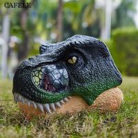 Caffee หน้ากากไดโนเสาร์ Moving javing Dino glowing Eyes Roaring Sound Tyrannosaurus Rex PVC ปาร์ตี้ฮาโลวีน giafts สำหรับเด็ก