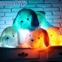 ของเล่นตุ๊กตาใหญ่สุนัขเรืองแสงขนาด30/50ซม. มีไฟ LED ตุ๊กตาสุนัขไฟ LED กระพริบเรืองแสงน่ารักวันเกิดตุ๊กตาเด็ก