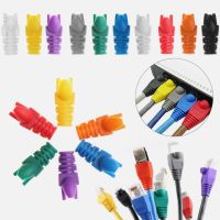 【cw】 6/10/20Pcs Colorful Sheath Ethernet Cable Network Plug Socket Cap Sleeve RJ45 Jacket ！