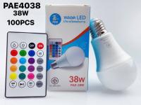 หลอดไฟ LED RGBW 38 วัตต์ ขั้วเกลียว E27 มอก. เปลี่ยนสีบรรยากาศแสงหลอดไฟ LED แฟลช S Trobe โหมดจางบาร์ KTV ไฟตกแต่ง