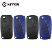 [New Changes] KEYYOU 2/3ปุ่ม Filp Remote Car Key Shell Case สำหรับ FIAT Iveco Punto Ducato Stilo Panda Idea Doblo Bravo Fob Switchblade Key