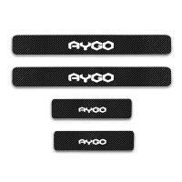 Car Door Sills Door Threshold For Toyota AYGO Door Entry Guard Door Sill Scuff Plate Car Accessories Car-styling Auto Part 4Pcs