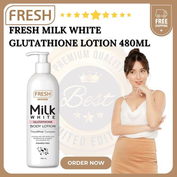 FRESH MILK WHITE GLUTATHIONE BODY LOTION 480ML Lazada PH