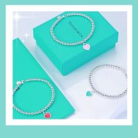 Tiff&amp;co. Enamel Heart Bracelet s925 Silver girlfriend gifts