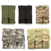 Tactical Molle 5.56mm Magazine Pouch Bag for AK M4 AR 15 Airsoft Military Rifle Double Triple Mag Bag Hunting Accessories Pack Adhesives Tape