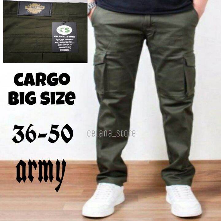 /Cargo Big Size/Men's Long Cargo Pants/Men's Cargo Pants Big Size 3650/men's Jumbo Cargo Pants