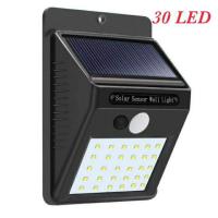 ไฟโซล่าเซลล์ ไฟติดผนัง 30LED เซ็นเซอร์ SOLAR CELL LIGHT โคมไฟโซลาร์เซลล์ (สีวอร์มไลท์)