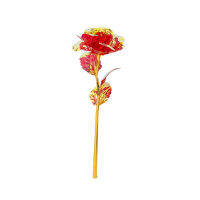 24K Gold Gifts Lasts Forever Love Foil Valentines Day Artificial Flower