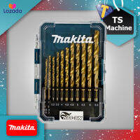 MAKITA D-72855 ดอกสว่าน เจาะเหล็ก สีทอง HSS TIN 13 ดอก (มิล)