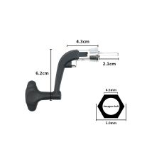 ที่จับแกนหมุนตกปลาแบบหมุนโลหะ1ชิ้นแขนโยกพับได้สำหรับ1000-7000ล้อลูกบิดไม้อุปกรณ์ตกปลา ~ รอกม้วนตกปลา YXL3824
