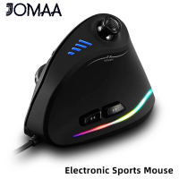 JOMAA กีฬาอิเล็กทรอนิกส์เมาส์เมาส์สำหรับเล่นเกมระดับมืออาชีพแนวตั้ง Ergonomic Optical Mouse เมาส์สำหรับเล่นเกมแบบมีสาย5 D Rocker 10000 DPI