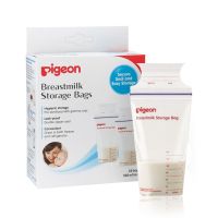 Pigeon พีเจ้น ถุงเก็บน้ำนม ขนาด 180 ml ถุงซิปล็อค 2 ชั้น ป้องกันการรั่วซึม จำนวน 1 กล่อง บรรจุ 25 ซอง 04983