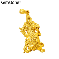 Kemstone 24K ทองลุ่มน้ำชุบกวนอูจี้สำหรับเครื่องประดับของขวัญ