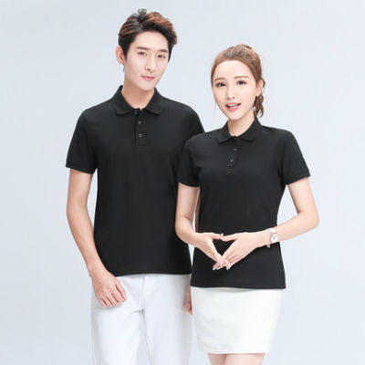 เสื้อโปโลชาย เสื้อคอปกชาย/หญิง คอปกรัดแขน ผ้านิ่ม สบายตัว PoLo ผ้าCOTTON&nbsp;(สีดำ)