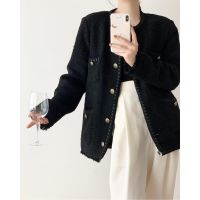 【HOT】 fragrant jacket female 2023 spring and autumn new celebrity temperament retro tweed short top