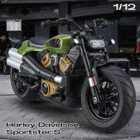 ไฟโมเดลมอเตอร์ไซค์อัลลอย Harley Davidson Sportster เสียงประกอบของเล่นสำหรับเด็กผู้ชาย,รถ Diecast ของเล่นสำหรับของขวัญวันเกิดคอลเลกชันรถ Kids Toys