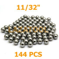 ลูกเหล็ก ลูกปืนเม็ดกลม 8.731 มิล 11/32 นิ้ว ( 144 เม็ด) คุณภาพดี STEEL BALL เม็ดลูกปืน ลูกปืนแบริ่ง เม็ดกลม