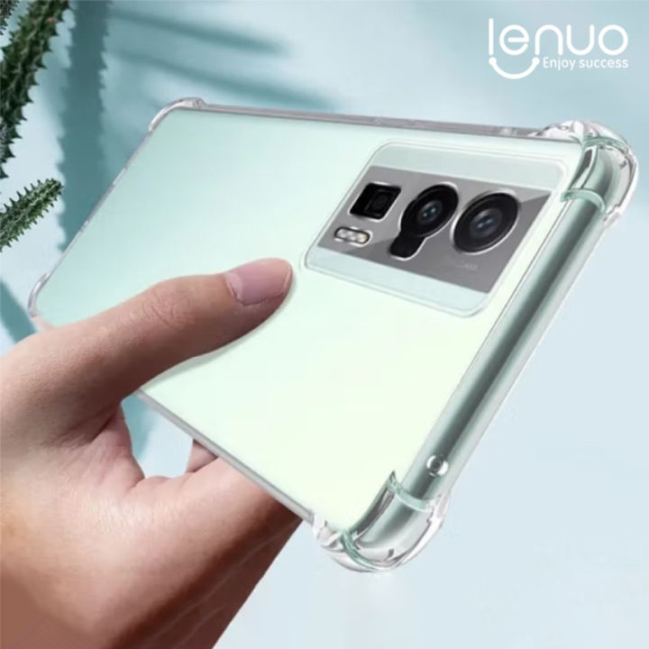 Lenuo เคสสำหรับ Xiaomi โทรศัพท์ถุงลมรับแรงกระแทก Poco F5 Pro 5g เคสโปร่งใสสำหรับ Pocof5 5g