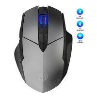 เมาส์ไร้สายแบบชาร์จไฟได้สามโหมด2.4G Bluetooth Ergonomic Optical Mouse 4000DPI Mechanical Touch 6ปุ่มสำหรับแล็ปท็อป PC