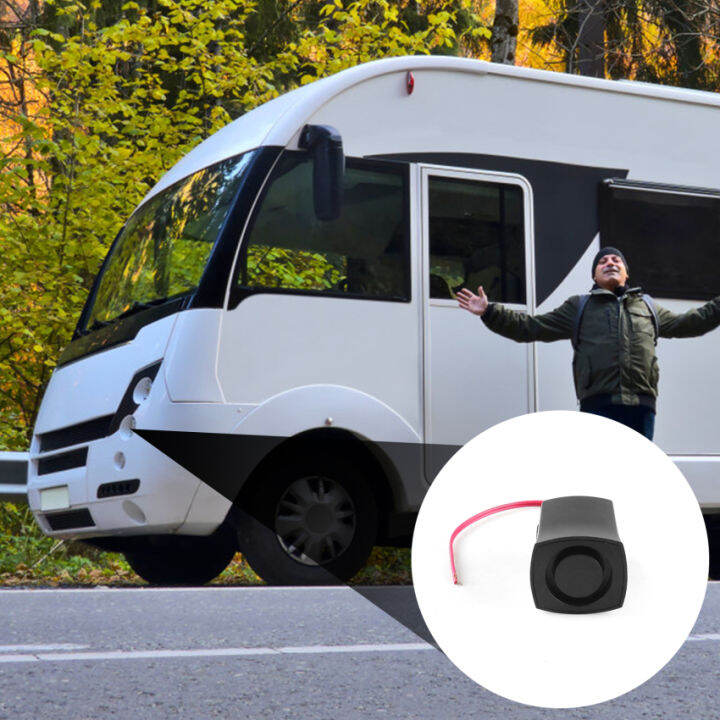 Klakson Alarm ไฟตำรวจรถ12V 6โทนเสียงรถบรรทุกโทรโข่งสีดำ6โทนเสียงไซเรนบ