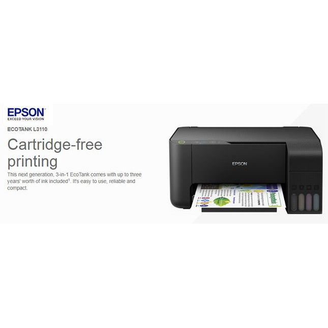 มัลติฟังก์ชันอิงค์เจ็ท-epson-ecotank-l3110-พร้อมหมึกแท้-ประกันศูนย์-2ปี-ปริ้นท์-สแกน-ถ่ายเอกสาร-แท้งค์โรงงานแท้