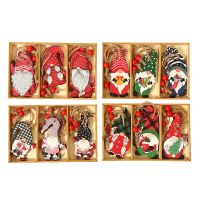 9 Pcs Christmas Ornaments Christmas Tree Decoration Wooden Gnomes Pendant Navidad 2022 Christmas Decorations New Year Gifts 2023 Christmas Ornaments