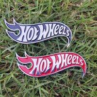 ป้ายโลโก้เหล็ก HOTWHEELS โลโก้ฮอตวิว ขนาด กว้าง7.5cm.Xหนา 3mm. ป้ายตกแต่ง hw