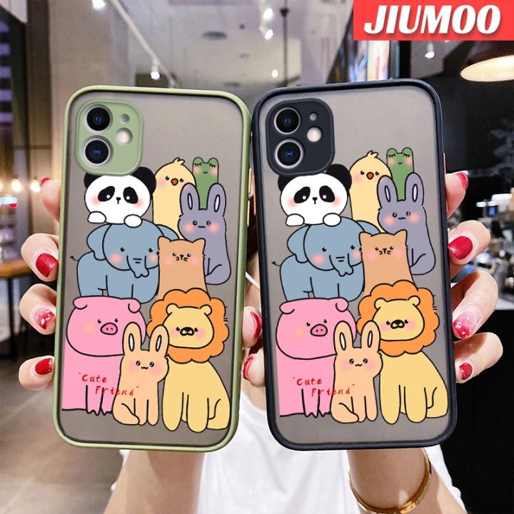 jiumoo-เคสสำหรับ-realme-3-3i-3-pro-เคสโทรศัพท์กันกระแทกแบบบางลายการ์ตูนน่ารักรูปสัตว์เพื่อนแฟชั่นเคสดีไซน์ใหม่ซิลิโคนแข็งคลุมทั้งหมดเคสป้องกันเลนส์กล้อง