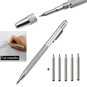 2pcs Diamond Metal Marker Engraving Pen Tungsten Carbide Nib Stylus Pen For  Glass Ceramic Metal Wood Engraving Hand Tools