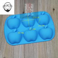 แม่พิมพ์สบู่ ซิลิโคน แม่พิมพ์สบู่ รูปทรงแอปเปิ้ล 6 ช่อง 80 กรัม 1ช่อง : 6.9 * 7.2 * 2.6 CM ใช้ทำ ขนม ทำสบู่ก้อน บล็อก ซิลิโคน ทนความร้อน