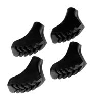 Four Pack of Extra Durable Rubber Replacement Tips (Replacement Feet/Caps) for Trekking Poles - Fits All Standard Hiking and Nordic Walking Poles