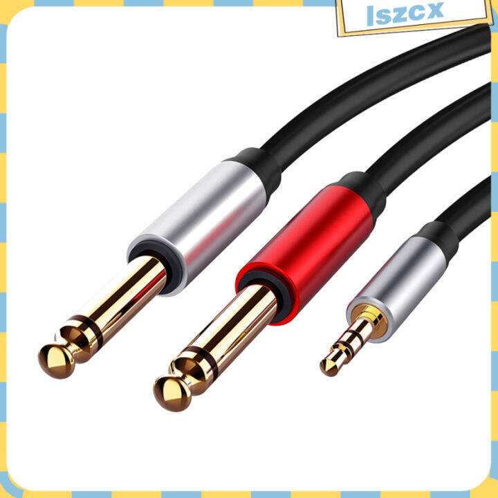 18-inch-trs-stereo-to-dual-14-inch-ts-mono-y-splitter-cable-3-5mm-male-to-2x-6-35mm-male-jack-breakout-cable-cords-5-9ft