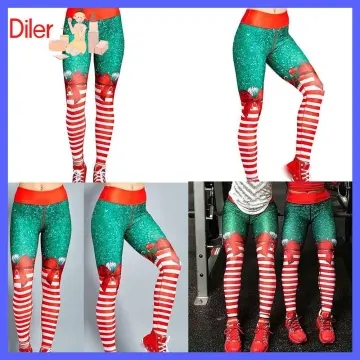 Women's Christmas Snowflake Print Leggings High Waisted Workout Trousers  Tummy Control Gym Casual Tights Pants