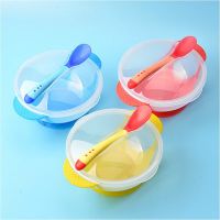 Baby Bowl Set Training Bowl Spoon Tableware Set Dinner Bowl Learning Dishes with Suction Cup Children Training Dinnerware Bowl Fork Spoon Sets