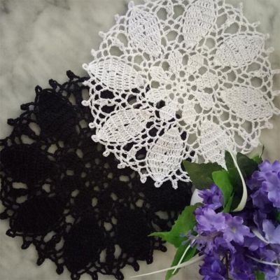 Handmade Lace Round Cotton Table Place Mat Beer Pad Cloth Crochet Placemat Cup Mug Tablecloth Tea Coaster Dining Doily Kitchen