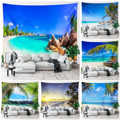【CW】♞∏❧  Large Wall Tapestry Room Hippie Boho Landscape Beach Hanging Decoration