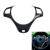 LHD Carbon Fiber Car Steering Wheel Trim for -BMW 3 Series E90 E92 E93 2005-2012 Car Steering Wheel Decoration Cover