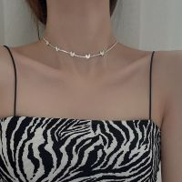 ใหม่สร้อยคอผีเสื้อ925เงินสเตอร์ลิงง่ายสัตว์ Choker ของขวัญวันเกิดสำหรับผู้หญิงเครื่องประดับที่ดี Gratis Ongkir