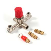 LJLJ-Double Outlet Tube Alloy Air Compressor Switch Pressure Regulator Valve Fitting Part Accessories High Quality