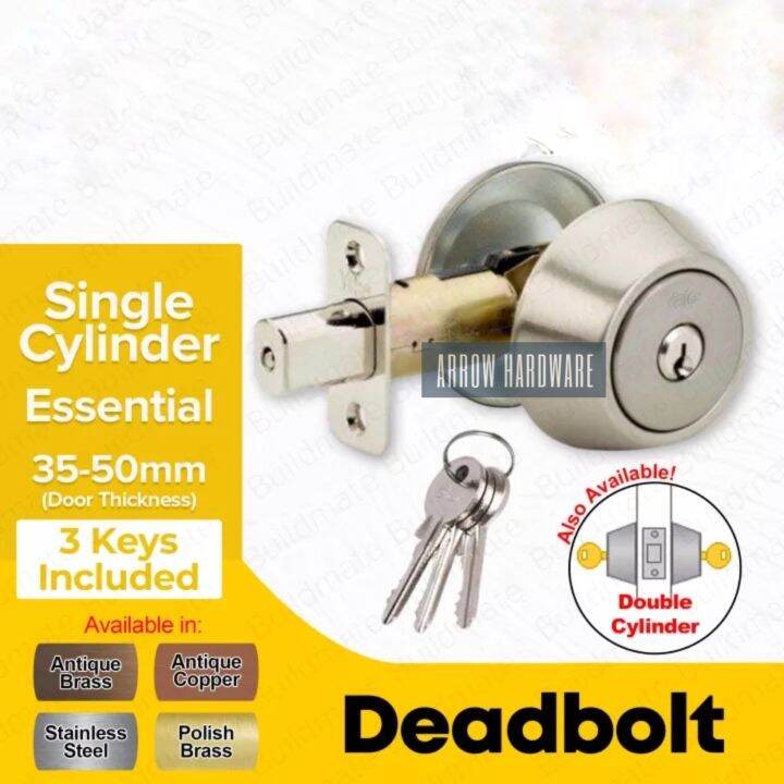 High Security Single Cylinder Deadbolt Lock Entrance Lockset Lazada PH