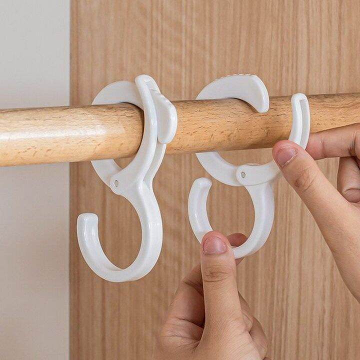 Plastic Hooks with Snap ring Wardrobe Rails S Hooks Children's Coat