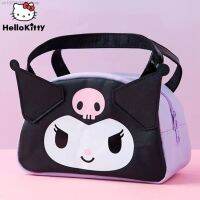 Sanrio Kuromi กระเป๋าเครื่องสำอางการ์ตูนแต่งหน้าคาวาอี้แบบพกพาสำหรับผู้หญิงกระเป๋า Lh กันน้ำ Y2k กระเป๋าแต่งหน้าแบบหนัง PU กระเป๋านักช้อป