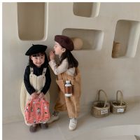 【CW】 Children Clothing 2022 Overalls Boys and Woolen Pants Big Baby Warm LOOSE