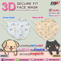 หน้ากากอนามัย Linkcare 3D ลายน้องหมาแสนซน กับ น้องแมวน่ารัก Dog/Cat pattern mask