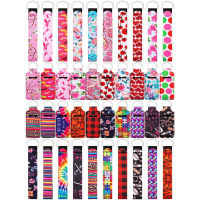 40Pcs Chapstick Holder Keychains Wristlet Keychain Lanyards Lip Balm Pouch เคสป้องกันสีสดใสสำหรับเด็กผู้หญิง